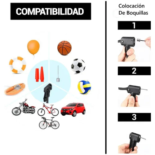 Bomba De Aire Manual 160 Psi Con Manómetro Inflador
