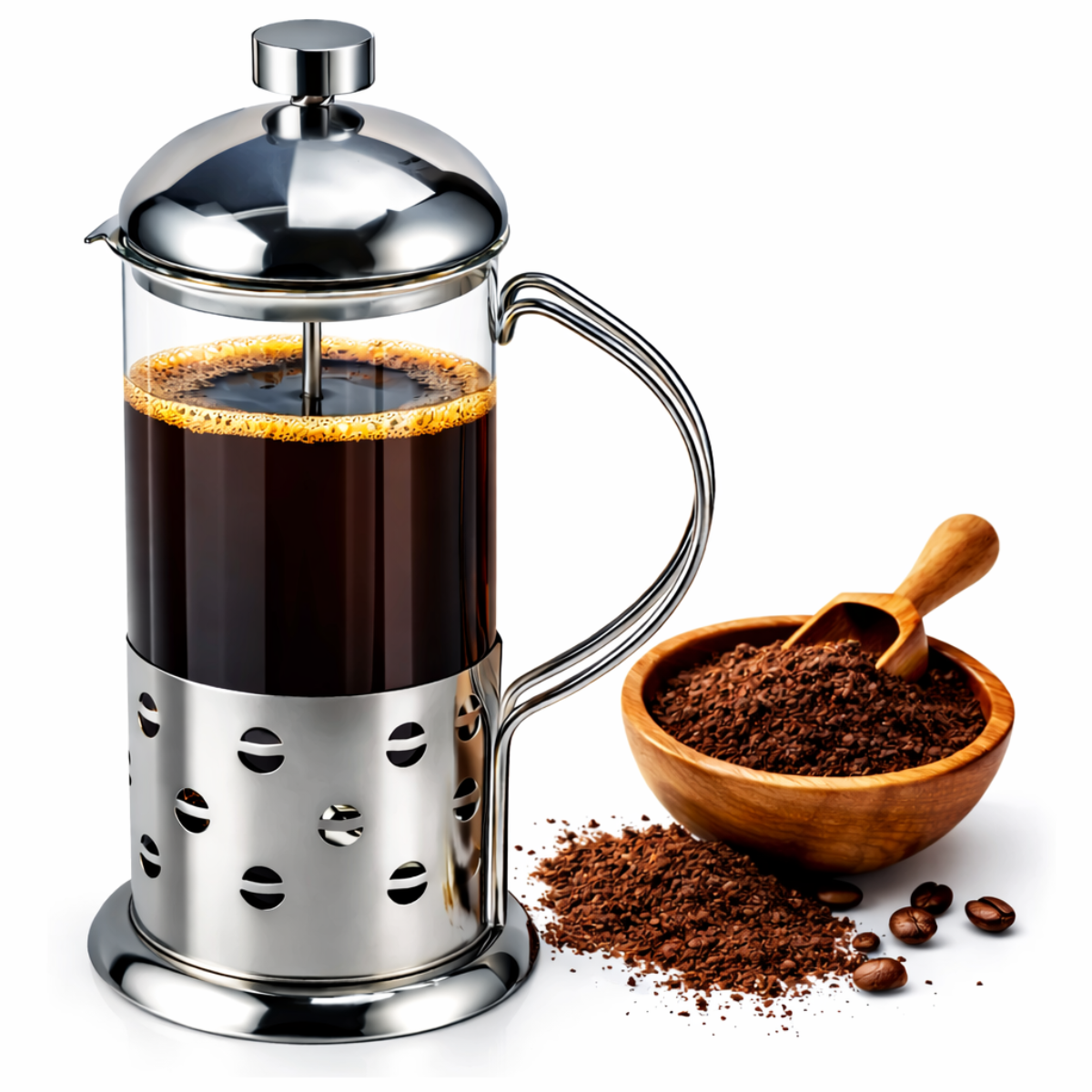 Cafetera Prensa Francesa Vidrio 600ml Manual Cafe Te Prensas