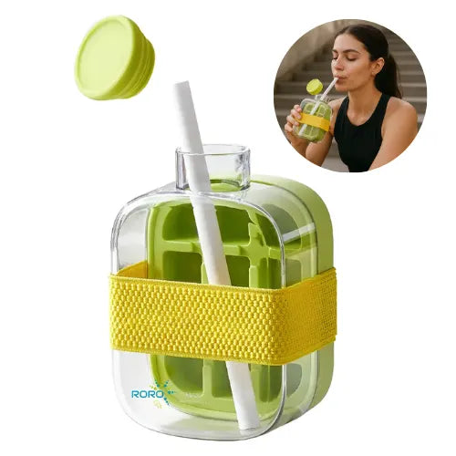 Botella Molde Para Hielo 500ml Silicona Sorbete Reutilizable