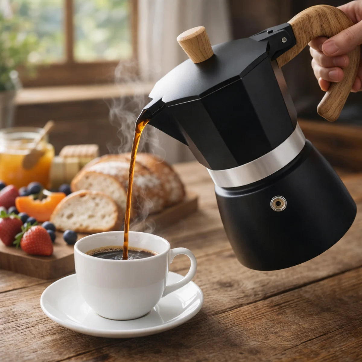 Cafetera Italiana Pequeña 3 Tazas Café 150ml Cafe Expresso