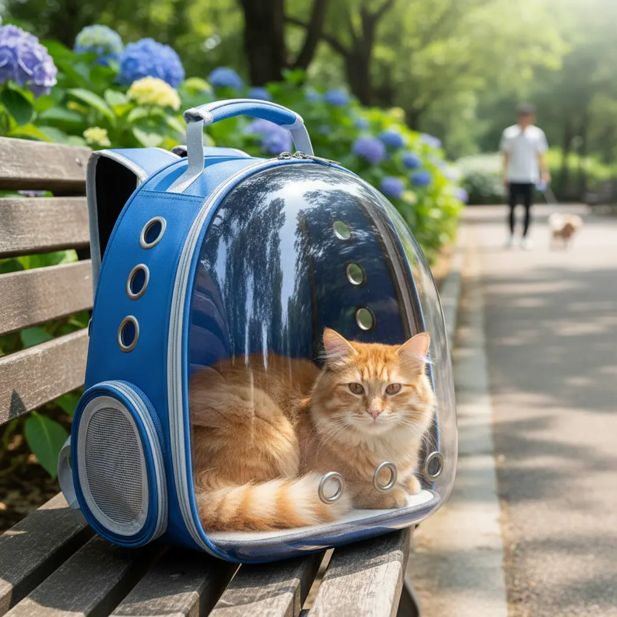 Pack Gato Premium Comedero + Cepillos + Hamaca + Mochila