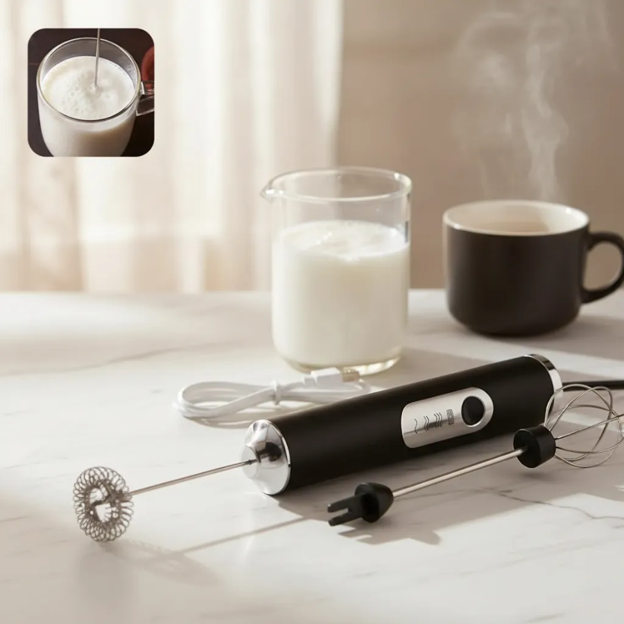 Batidor De Cafe Batidora Espumador Batidor Leche Recargable