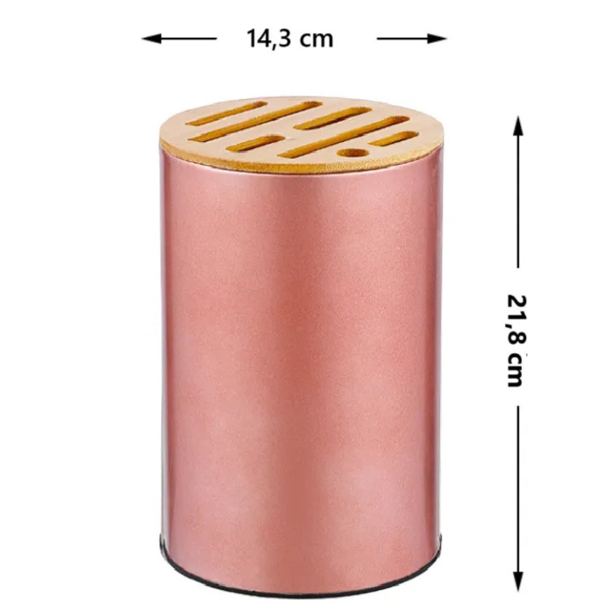 Porta Cuchillos Tapa Bambu Soporte Organizador Para Cocina