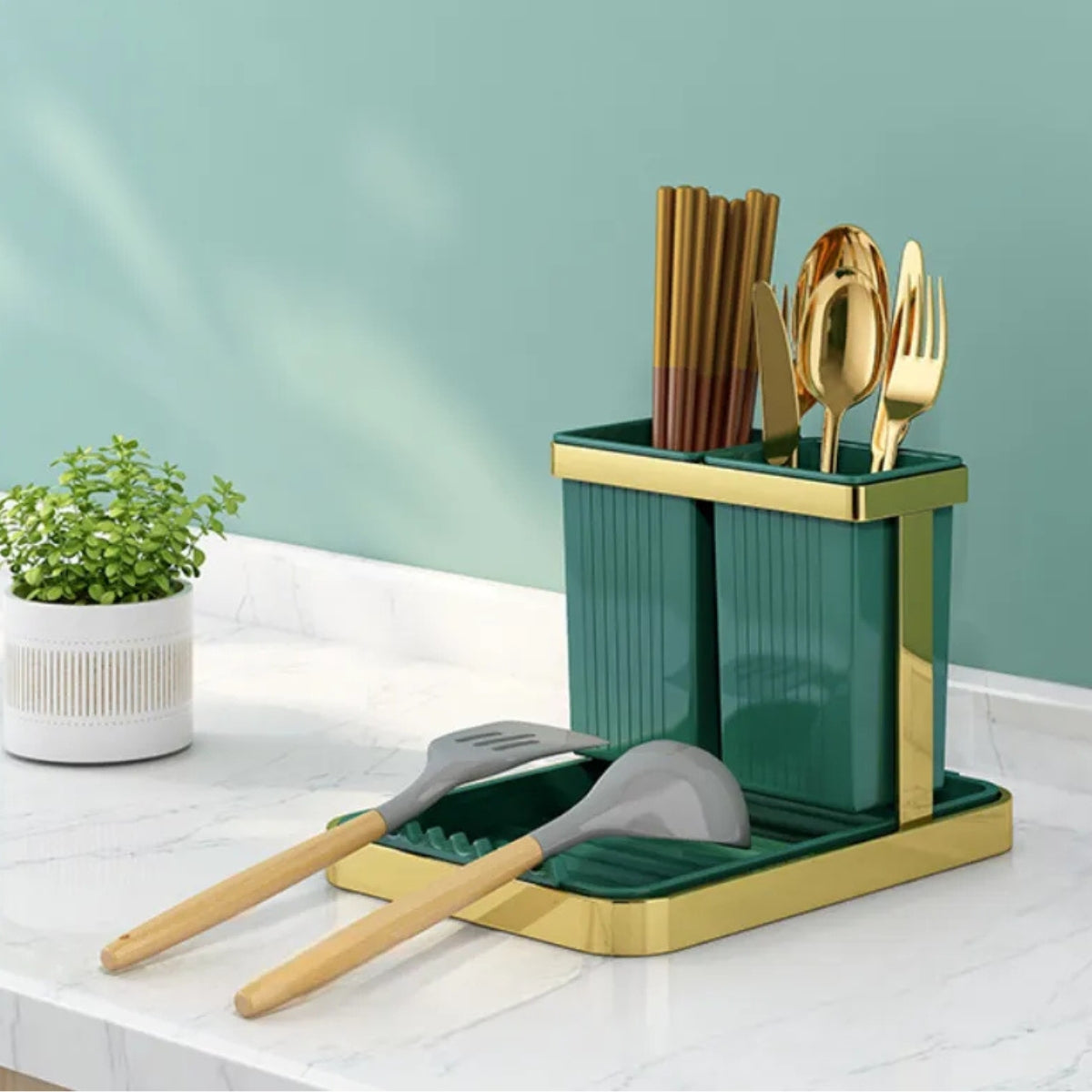 Organizador De Cubiertos Utensilios Porta Servicio Cocina