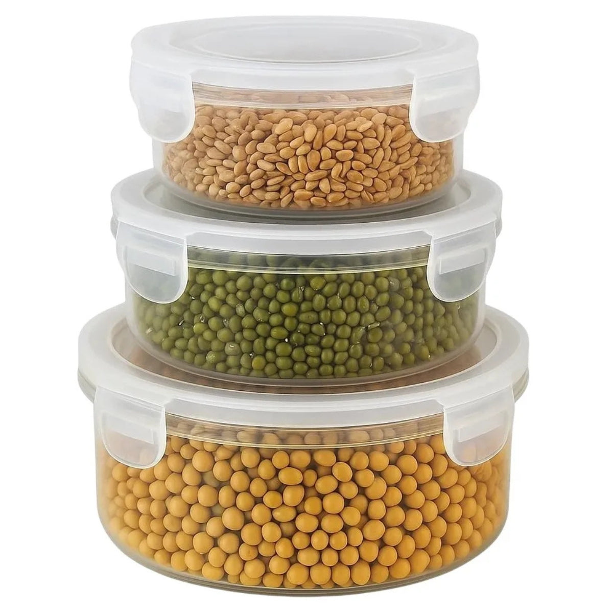 3 Taper Plastico Contenedor Comida Hermetico Envase Tapper