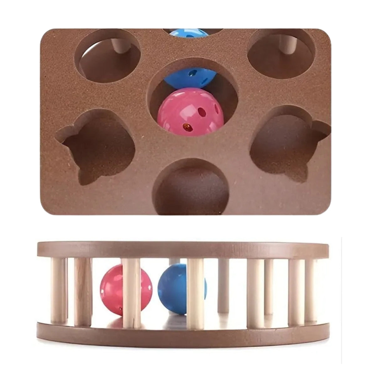 Juguete Interactivo Gato Rueda De Madera Juego Rueda Gato