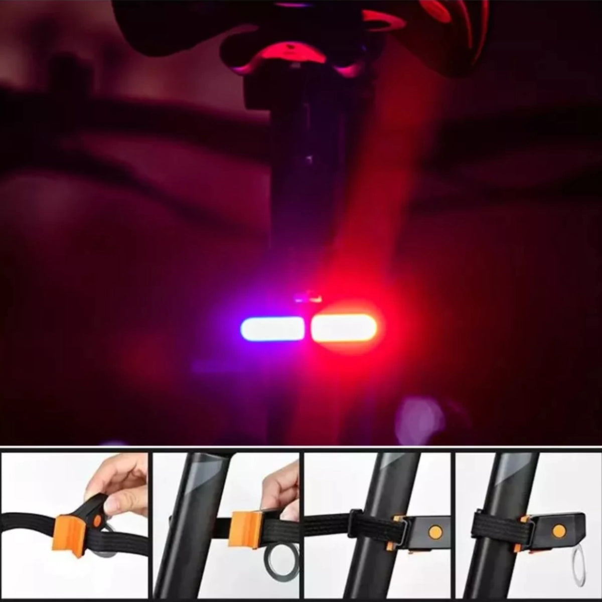 Luz Trasera Recargable Usb Bicicleta Led Luces Ciclismo