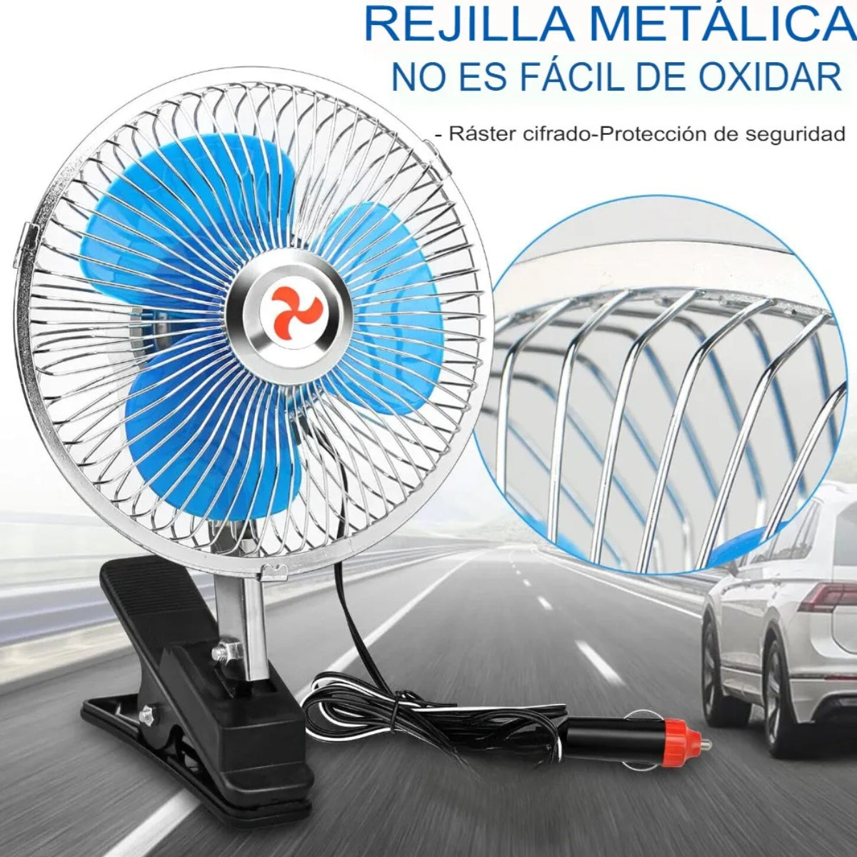 Ventilador Para Auto Ventilador Automovil Oscilante 12v