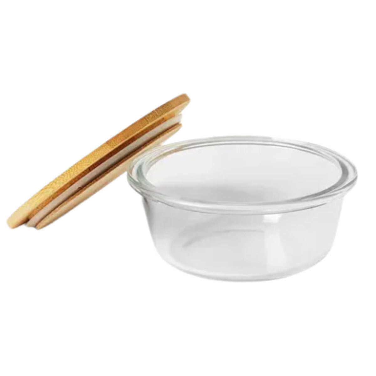 Contenedor Comida Tapa Bambu Taper Hermetico Tapper Vidrio
