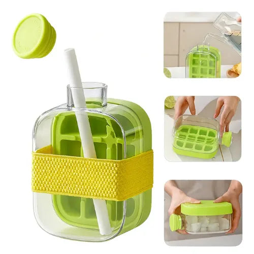 Botella Molde Para Hielo 500ml Silicona Sorbete Reutilizable