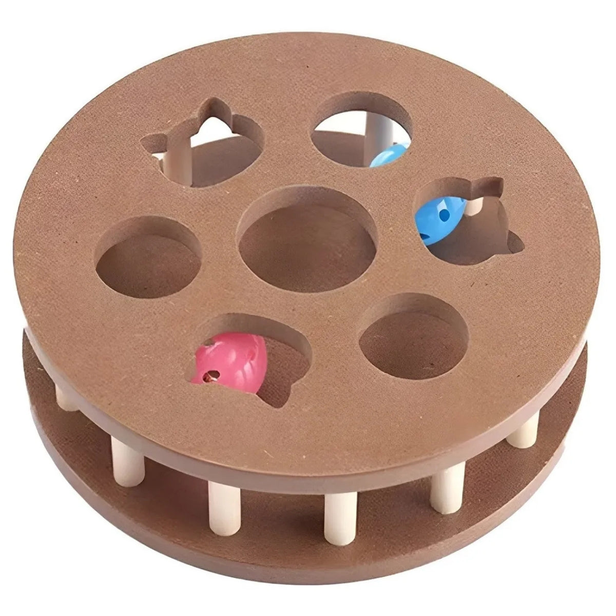 Juguete Interactivo Gato Rueda De Madera Juego Rueda Gato