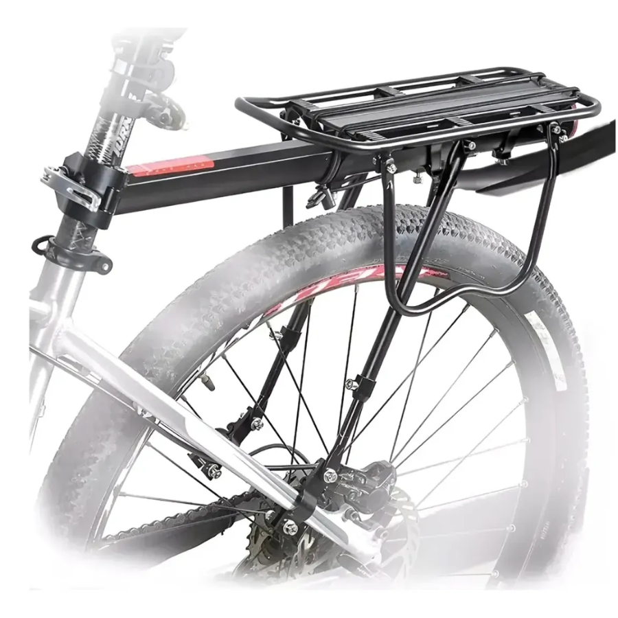 Parrilla De Bicicleta Ajustable Con Reflector Soporte Carga
