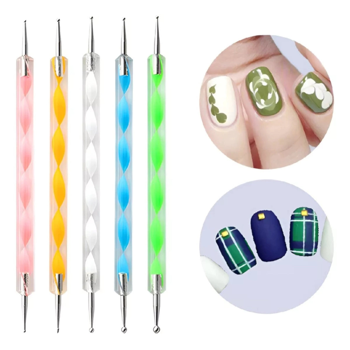 Set 5 Punteros Nail Art Accesorios Para Manicure Decoración Uñas
