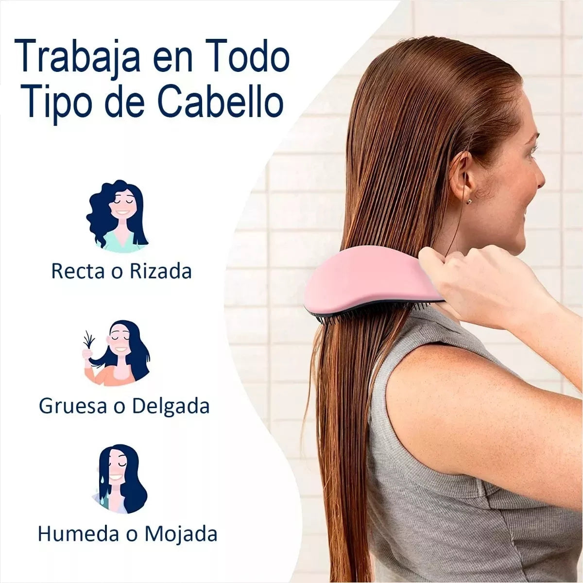 Cepillo Desenredante Anticaida De Cabello Cepillos Antifrizz