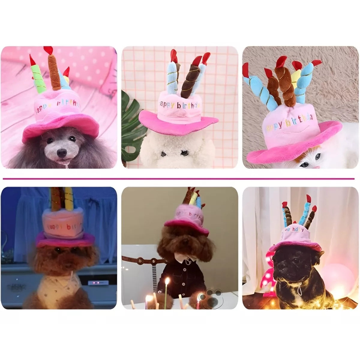 Disfraz para Gato Disfraz Gorro de Cumpleaños Disfraz para Perro Mascota