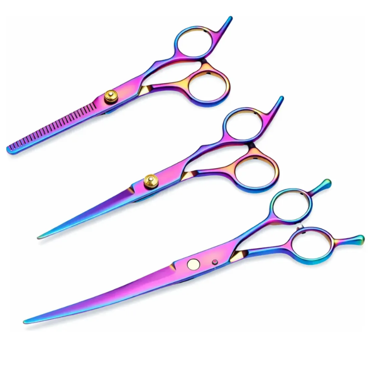 Set Tijeras Peluqueria Canina Kit Corte Pelo Mascotas Perros