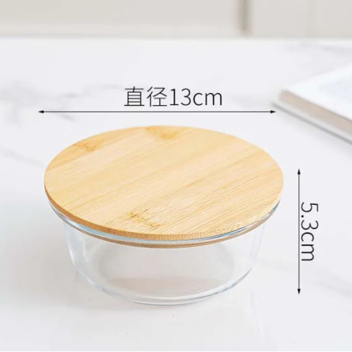 Taper De Vidrio Hermetico Contenedor Comida Tapa Bambu 400ml