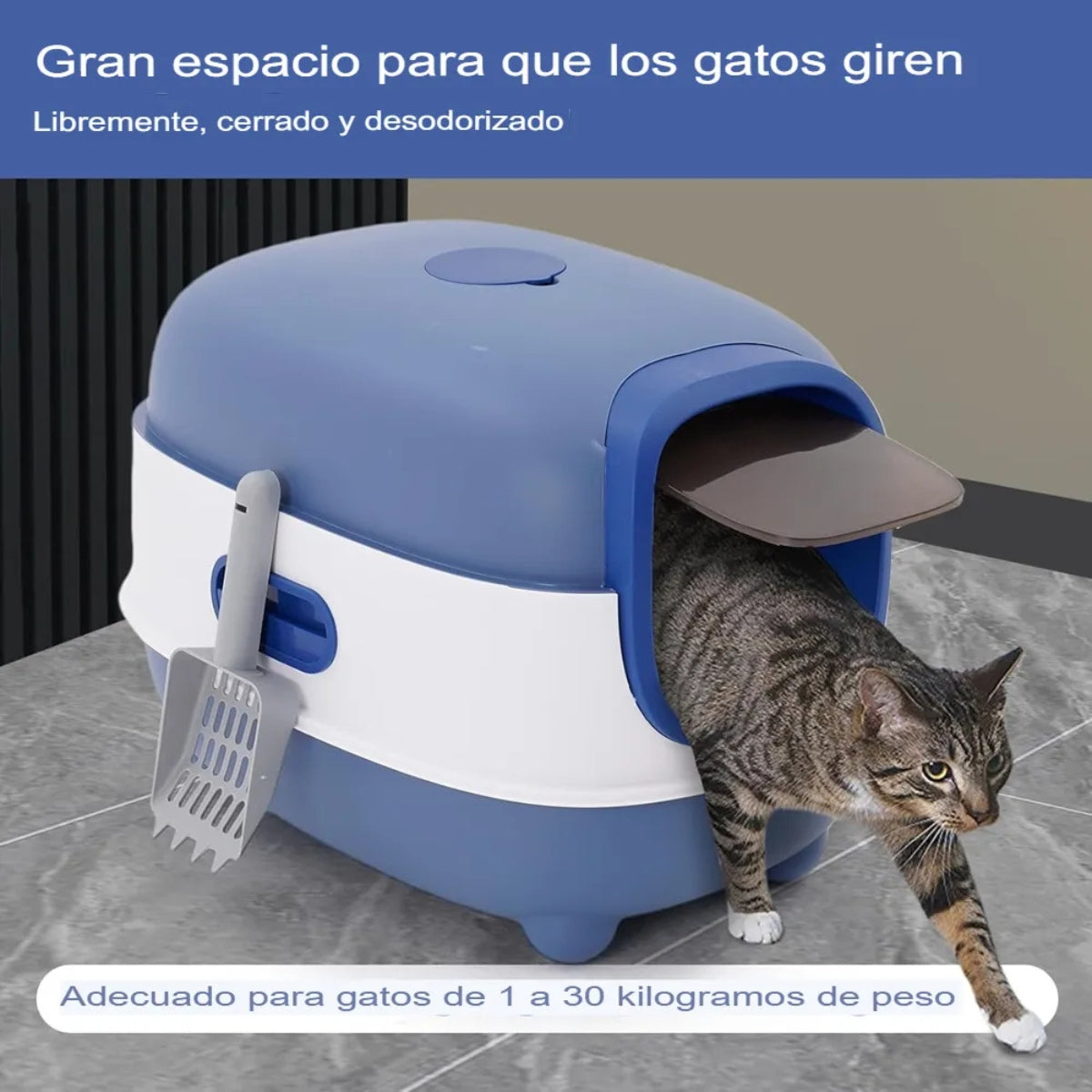Arenero Gato Caja De Arena Cerrada Baño Sanitario Gatos