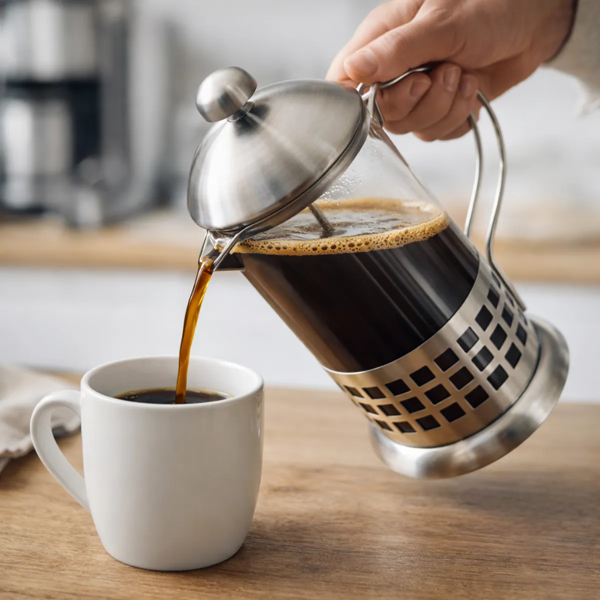 Cafetera Prensa Francesa Vidrio 600ml Manual Cafe Te Prensas