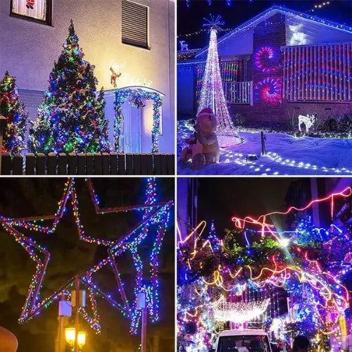 Luces Exterior Navidad Luces Led Solar Guirnalda Jardin Luz