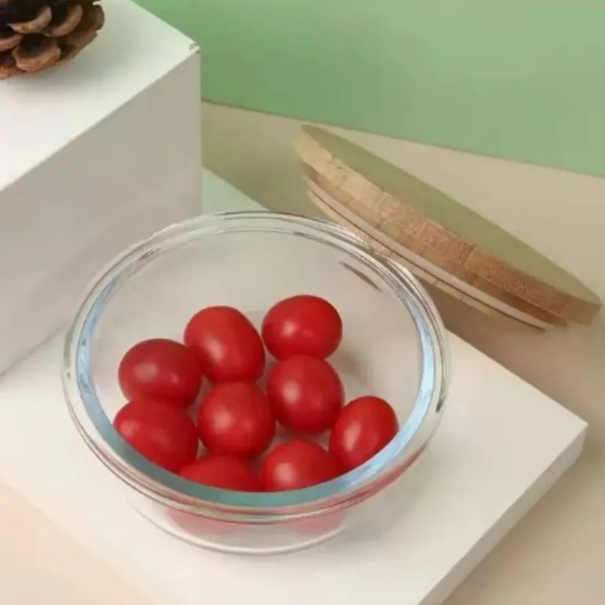 Contenedor Comida Tapa Bambu Taper Hermetico Tapper Vidrio