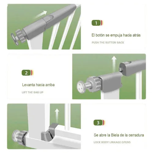 Reja De Seguridad Para Bebe Mascota Metalica Puerta Escalera