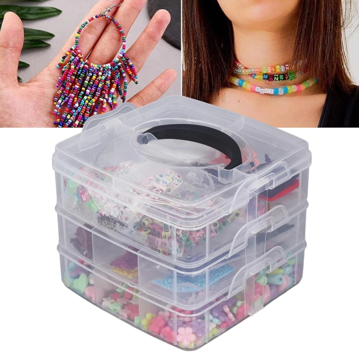 Set De Cuentas Para Hacer Pulseras Collar Accesorios Bisutería