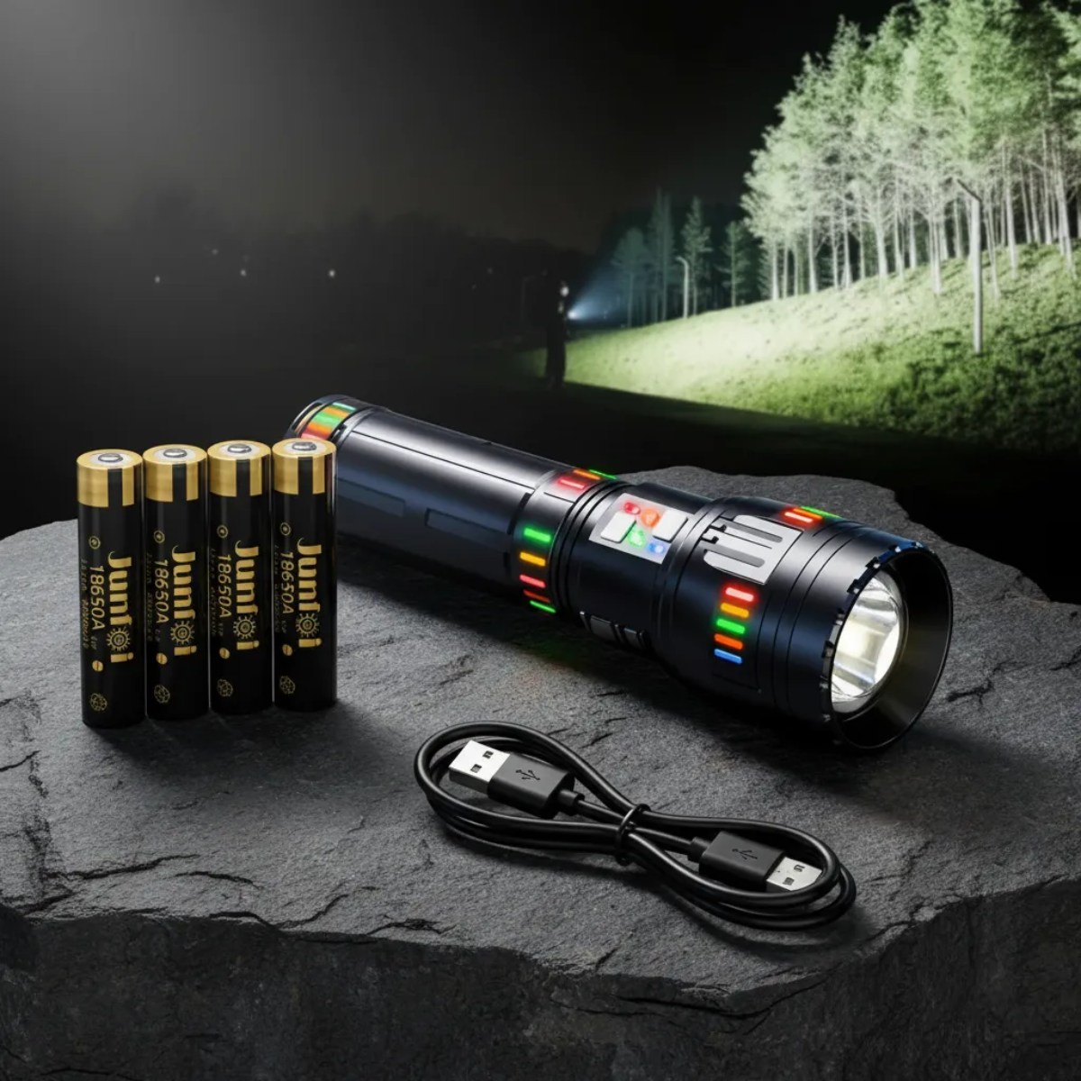 Linterna Recargable Tactica Linterna Led Potente Usb Zoom