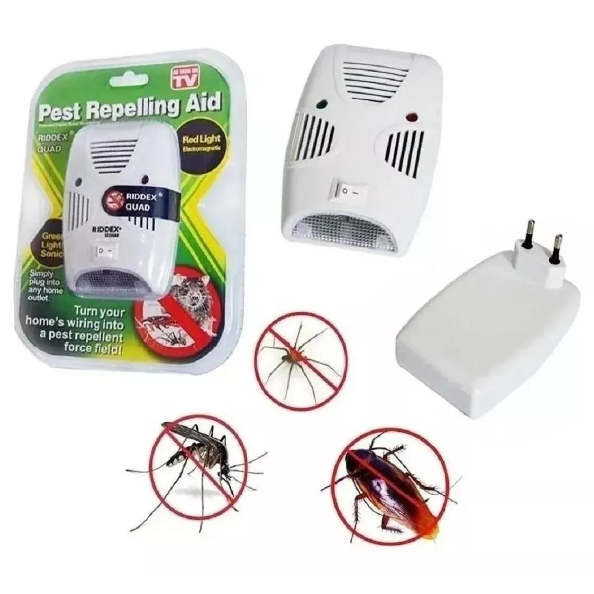 Repelente Ultrasonido Para Ratones Repelente Ratas Verde