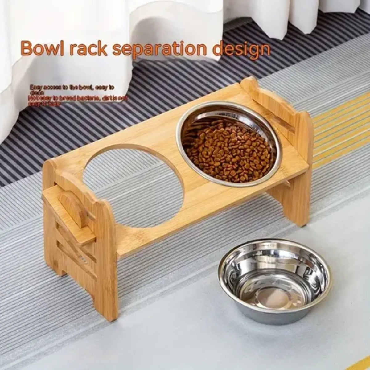 Plato 2 En 1 Comedero Bebedero Ajustable Para Mascotas Perro Gato