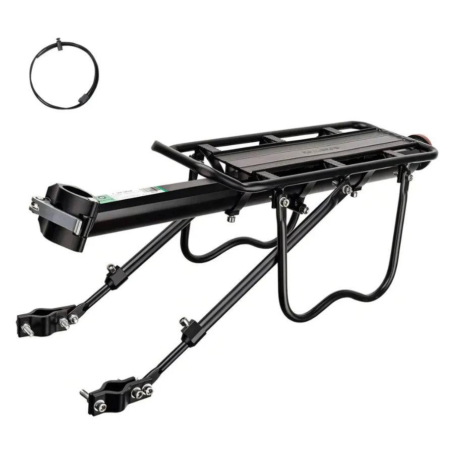 Parrilla De Bicicleta Ajustable Con Reflector Soporte Carga