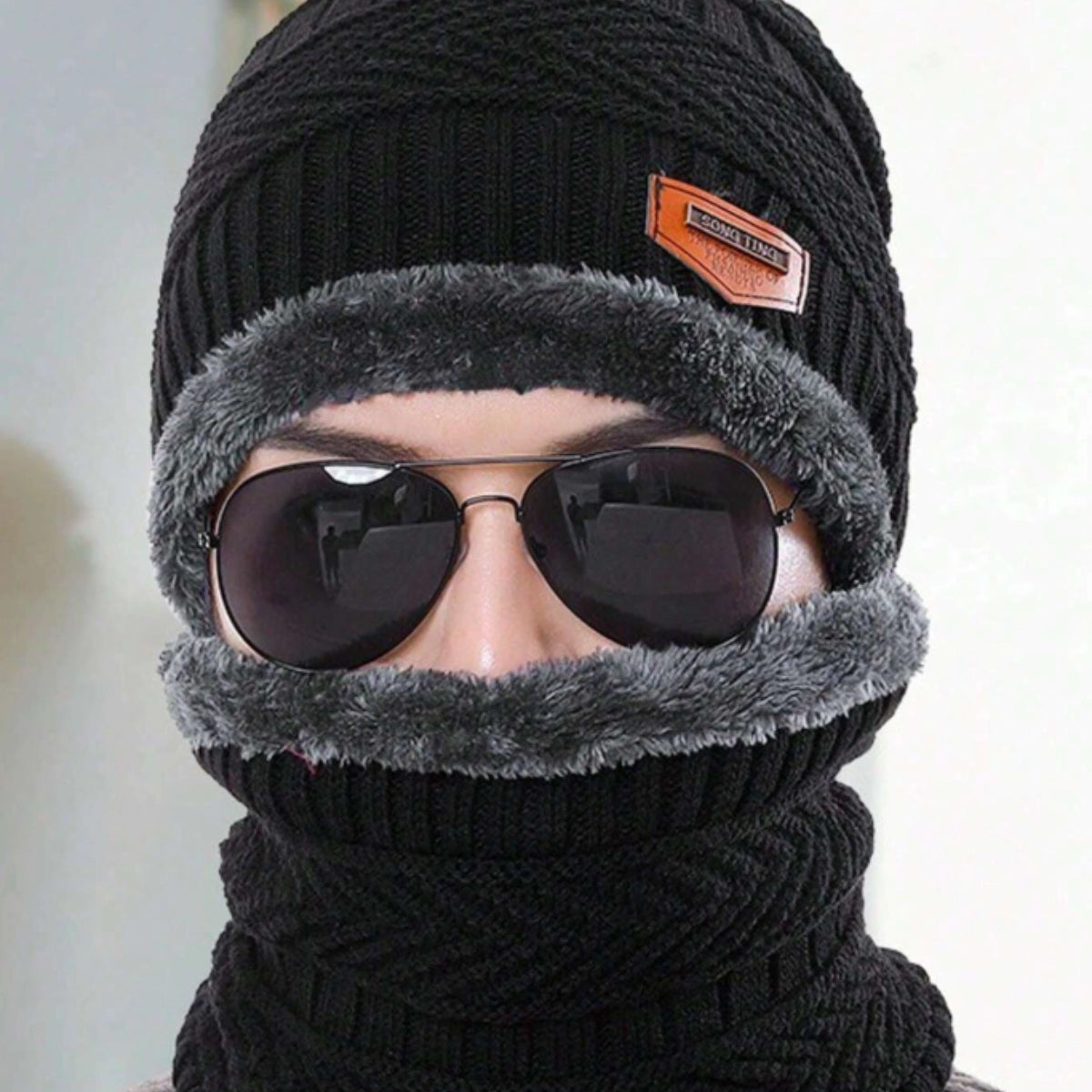 Gorro Invierno Lana Cuello Con Chiporro Hombre y Mujer