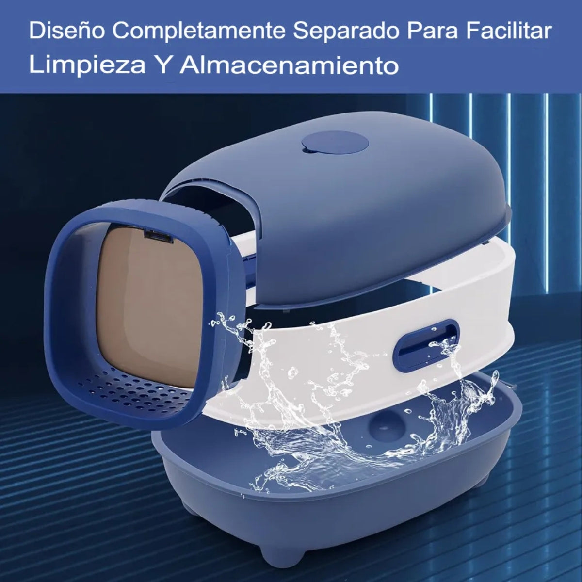 Arenero Gato Caja De Arena Cerrada Baño Sanitario Gatos
