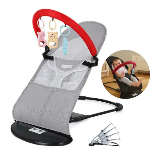 Silla Mecedora Bebe Reclinable Plegable Portatil Tela Mesh