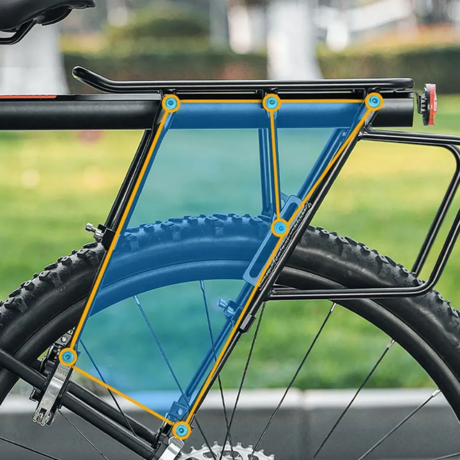 Parrilla De Bicicleta Ajustable Con Reflector Soporte Carga