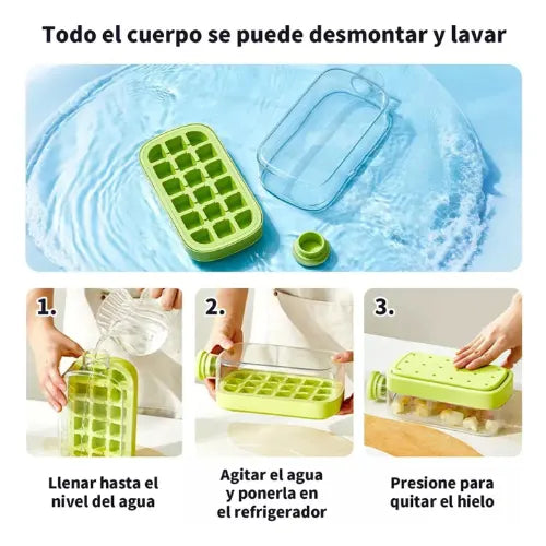 Botella Molde Para Hielo 500ml Silicona Sorbete Reutilizable