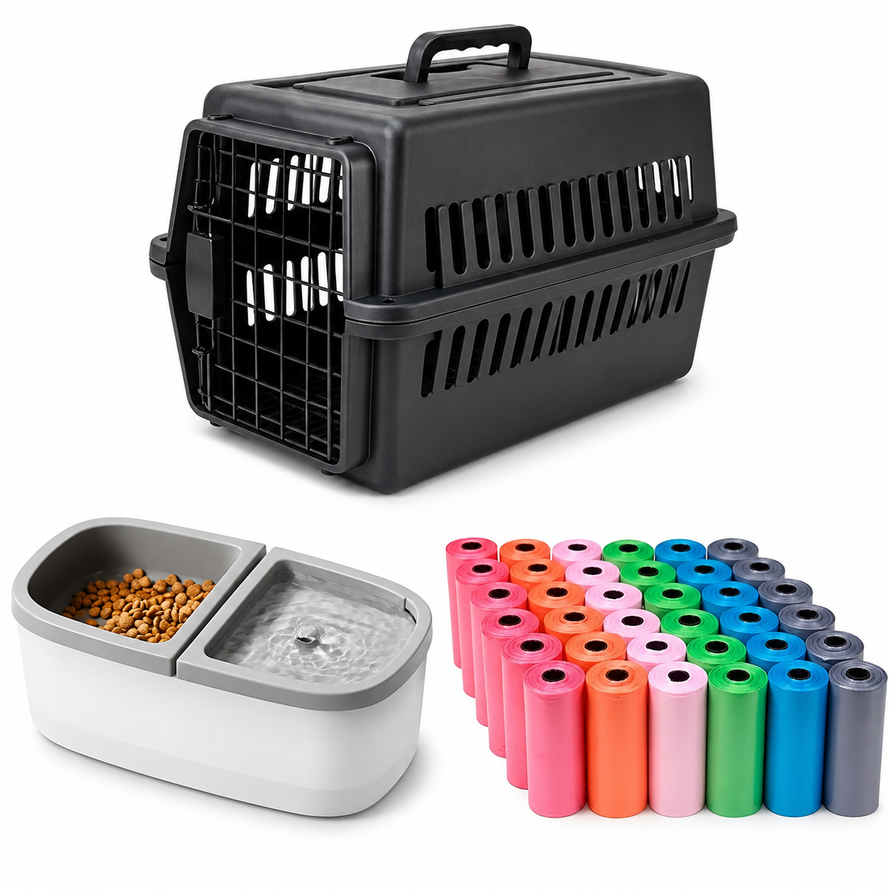 Pack Mascota Feliz bebedero + Transportador
