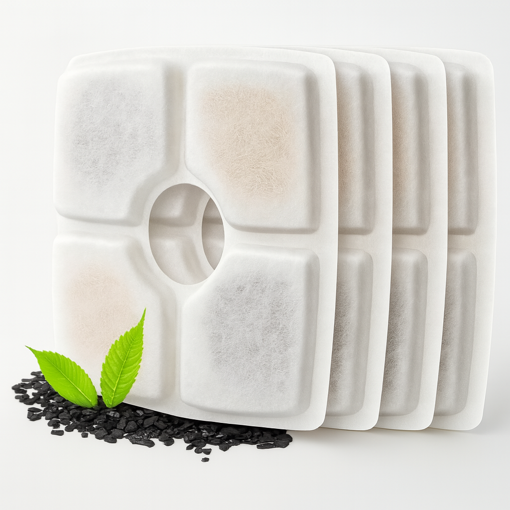 X4 Filtros Bebedero Fuente De Agua Gato Perro Cuadrado