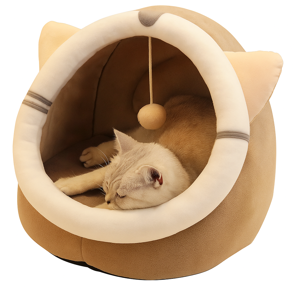 Cama Gatos Iglu Casa Camas Felpa Iglu Cueva Perros Mascotas