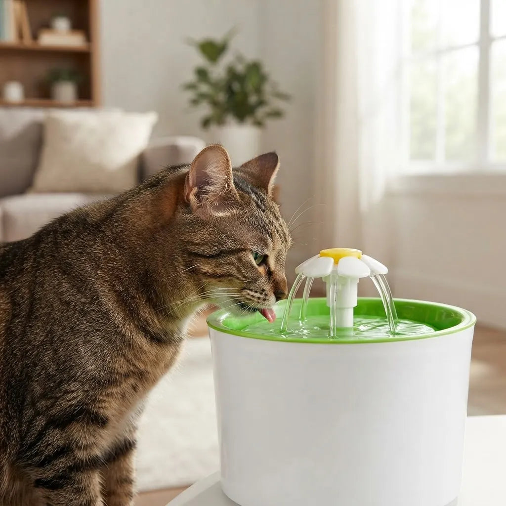 Fuente De Agua Para Mascotas Capacidad 1.6l Bebedero Gatos