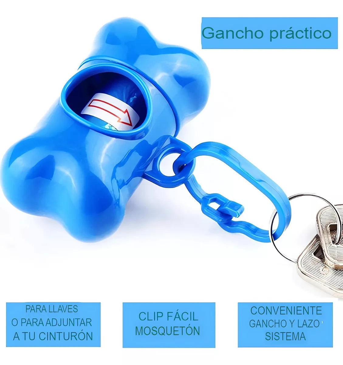 Dispensador De Bolsas Perros Bolsas Mascotas + 2rollos Bolsa