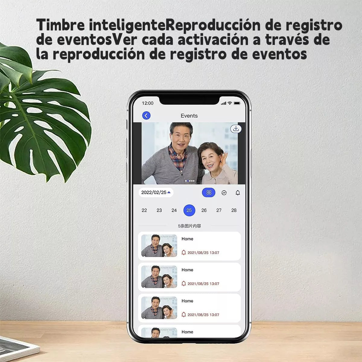 Timbre Inalámbrico Exterior Wifi Cámara 1080p Casa Seguridad Color Negro
