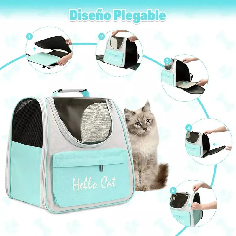 Mochila Transportadora Perros Gatos Bolso Transporte Mascota