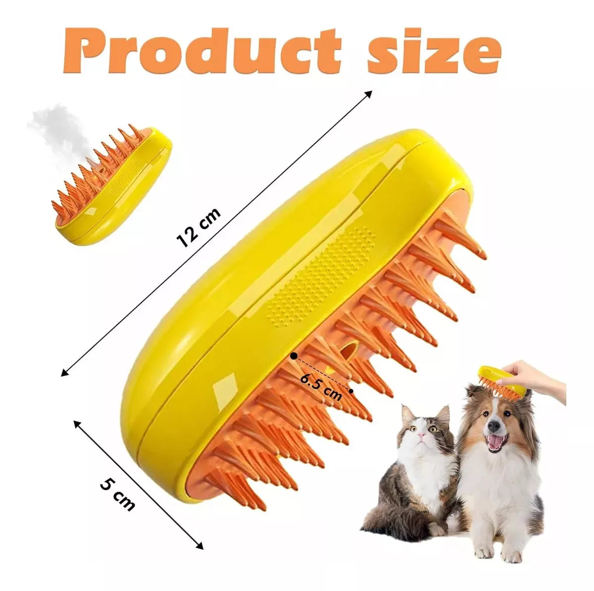 Cepillo A Vapor Automatico Perros Quita Pelos Mascotas Gatos