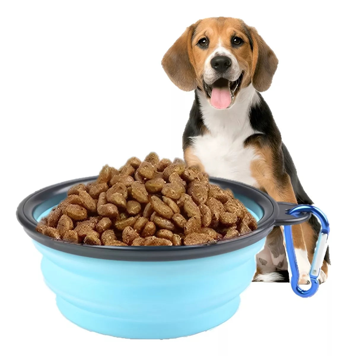 Plato De Goma Plegable Portátil Mascotas Perro Y Gato Silico