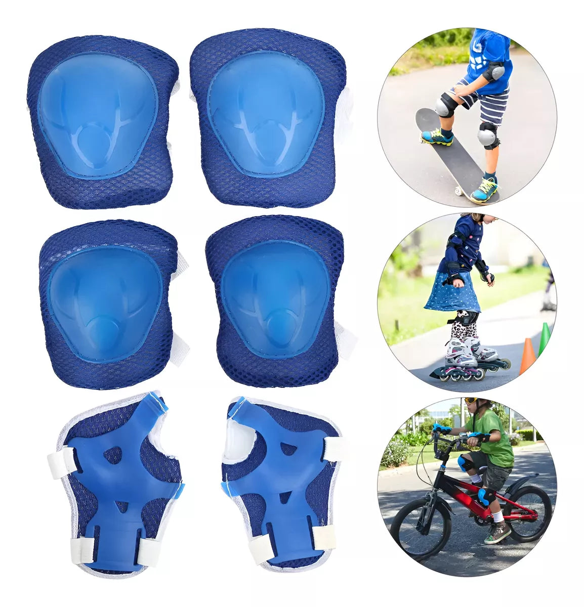 Set De Proteccion Para Niños Rodilleras Coderas Muñequeras