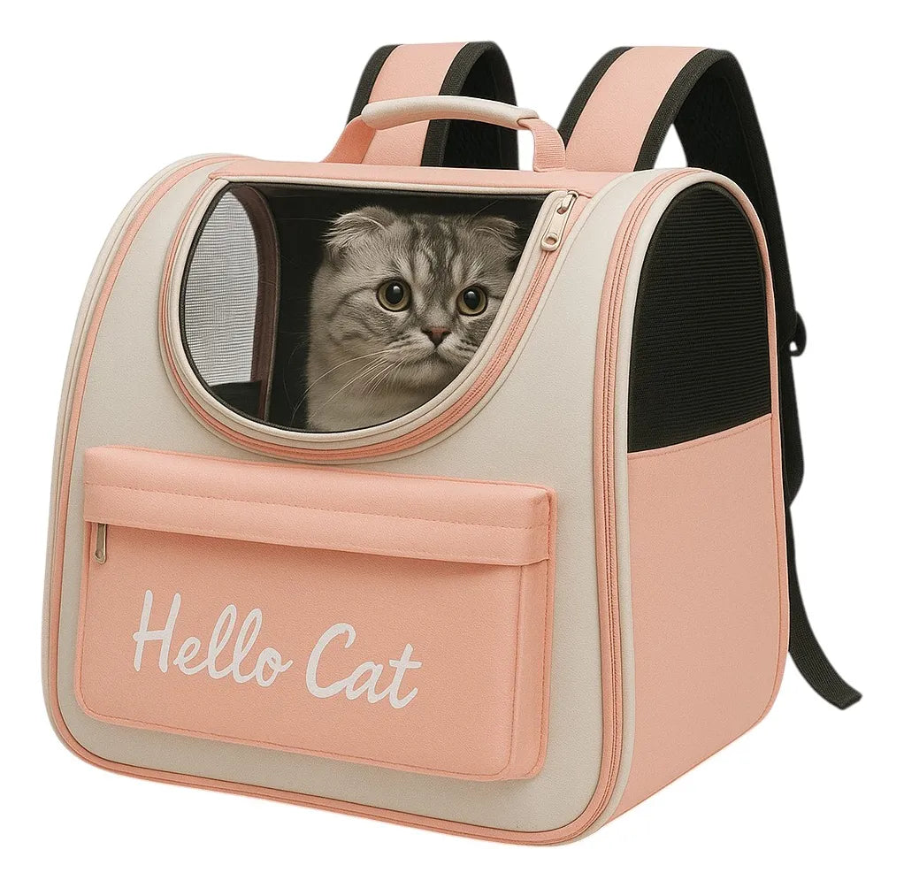 Mochila Transportadora Perros Gatos Bolso Transporte Mascota