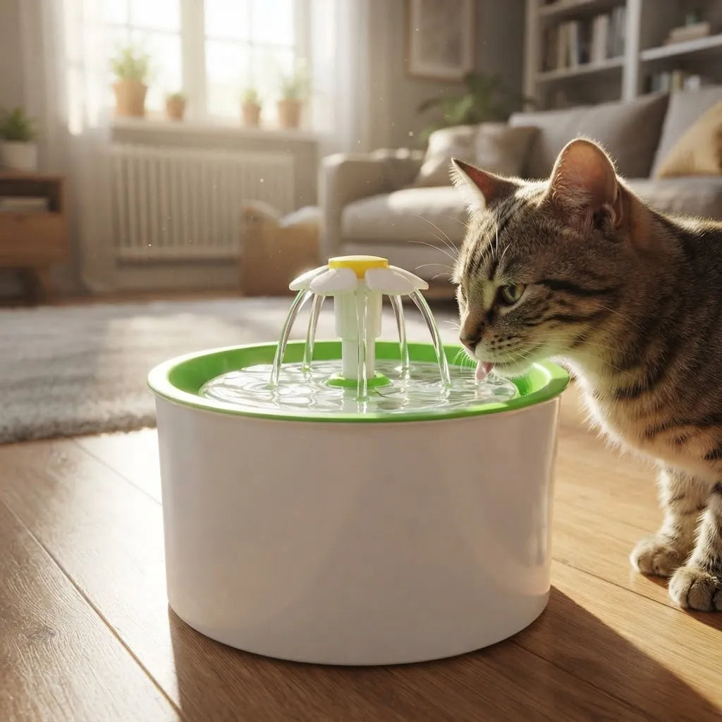 Fuente De Agua Para Mascotas Capacidad 1.6l Bebedero Gatos