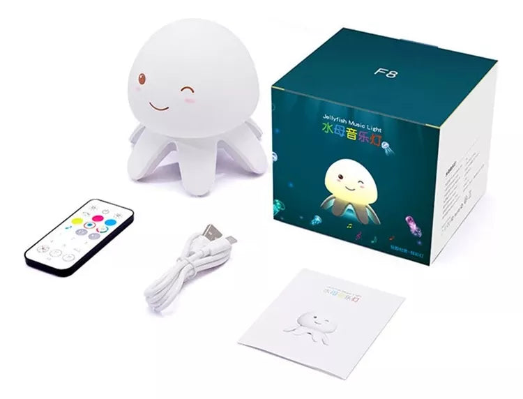 Lampara Led Silicona Medusa Luz Lamparas De Mesa Recargable