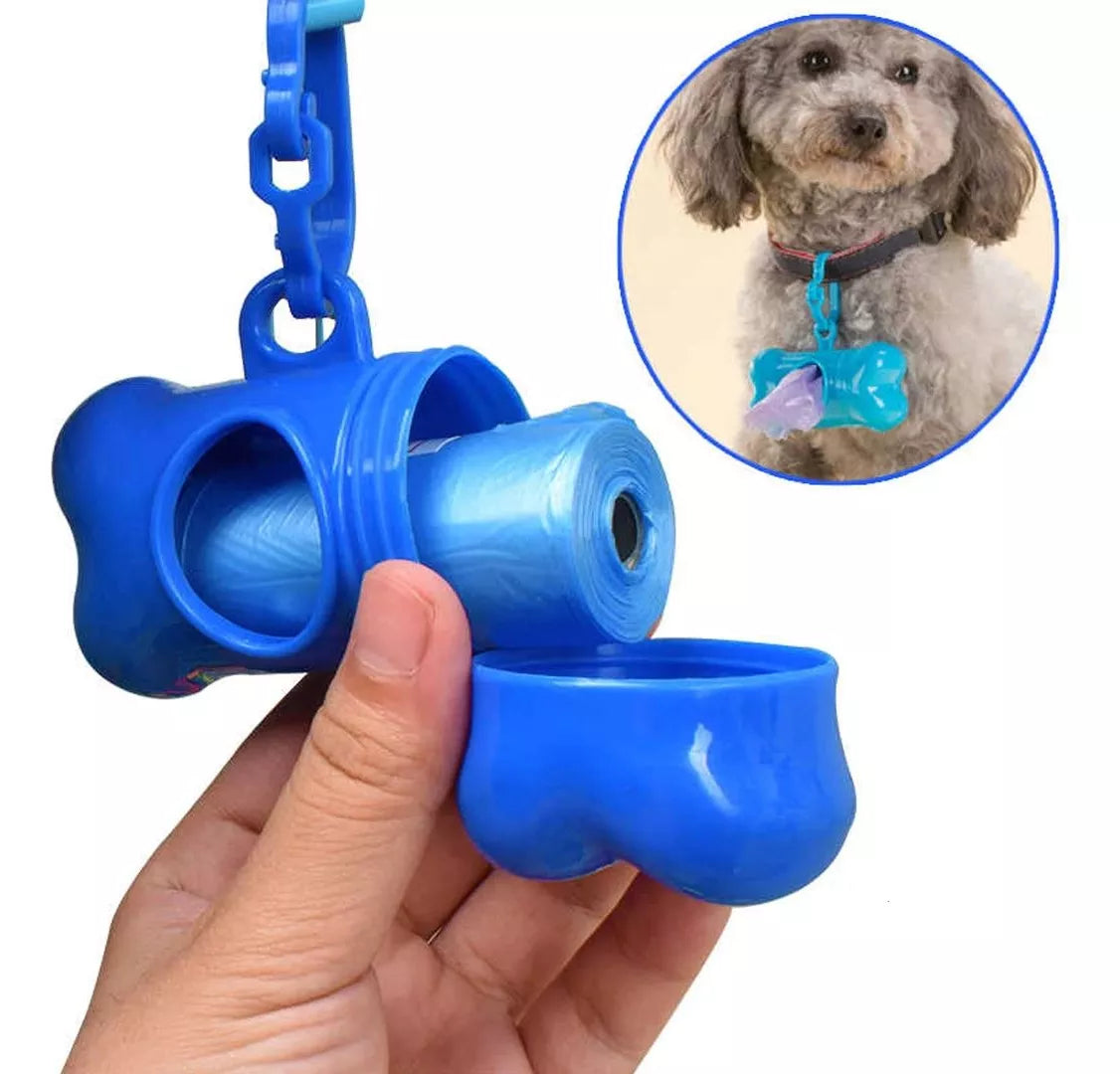 Dispensador De Bolsas Perros Bolsas Mascotas + 2rollos Bolsa